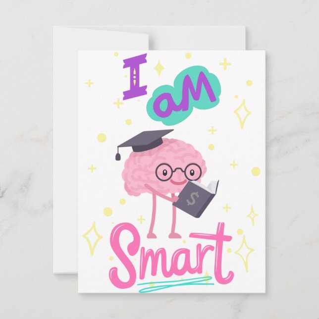 CARTES POUR FÊTES ANNUELLES MI SMART BRAIN, ÉTUDIANT (Devant)