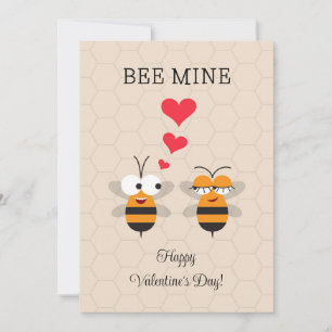Cartes Pour Fêtes Annuelles Miel d'abeille Miel d'abeille Mignonne Saint Valen