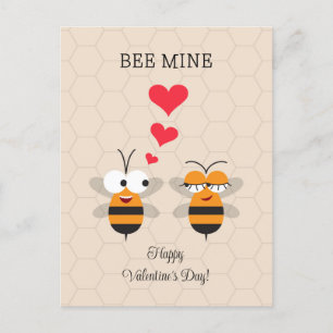 Cartes Pour Fêtes Annuelles Miel d'abeille Miel d'abeille Mignonne Saint Valen
