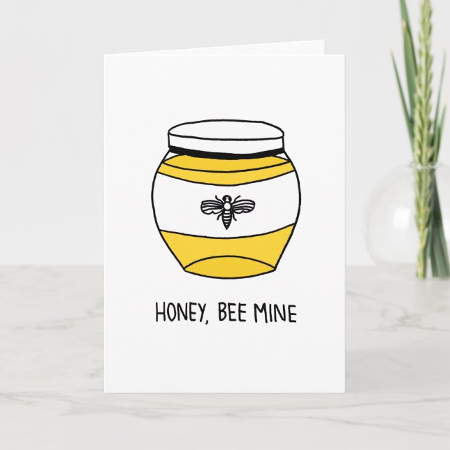 Cartes Pour Fêtes Annuelles Miel, mine d'abeille (Devant)
