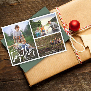 Cartes Pour Fêtes Annuelles Mieux Ensemble Trois Photos