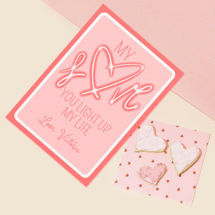 Cartes Pour Fêtes Annuelles Mignon Amour Drôle Lumière Saint Valentin