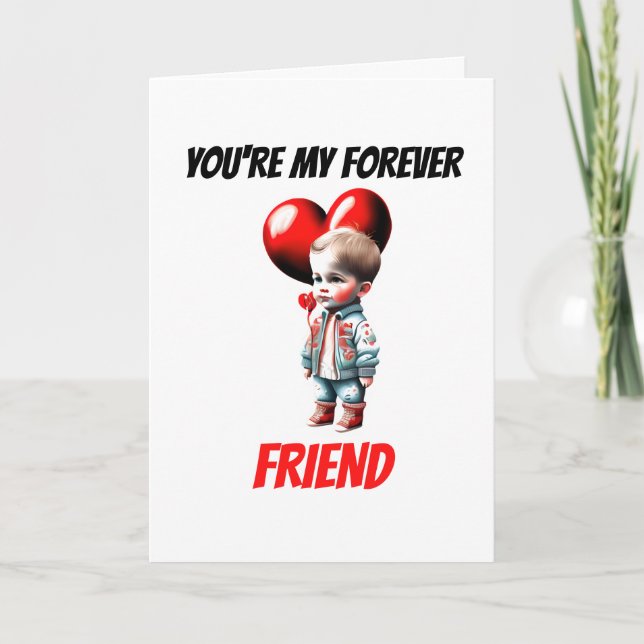 Cartes Pour Fêtes Annuelles mignon caucasien garçon mon ami éternel besties bf (Devant)