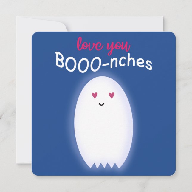 Cartes Pour Fêtes Annuelles Mignon fantôme d'Halloween (Devant)
