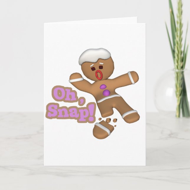 Cartes Pour Fêtes Annuelles mignon oh, gâteau de pain d'épice (Devant)