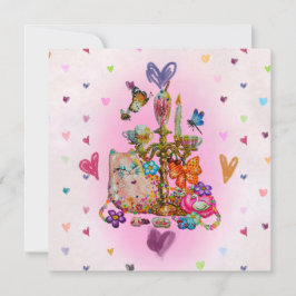 Cartes Pour Fêtes Annuelles Mignon Pastel