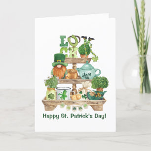 Cartes Pour Fêtes Annuelles Mignon présentoir à bibelots irlandais Joyeux St P