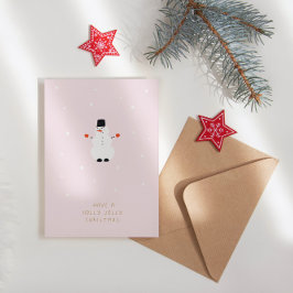 Cartes Pour Fêtes Annuelles Mignonne bonhomme de neige ・ Moderne С fin Noël