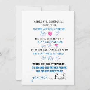 Cartes Pour Fêtes Annuelles Mignonne Étape père coeur amour mains