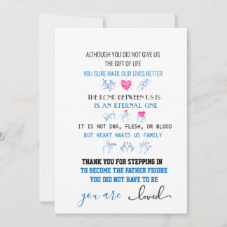 Cartes Pour Fêtes Annuelles Mignonne Étape père coeur amour mains