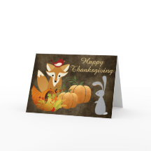 Mignonne Fox Woodland Animaux Golden Thanksgiving