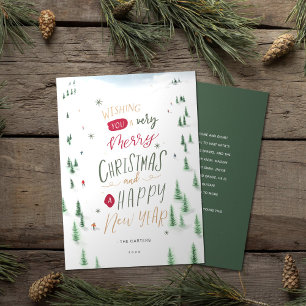 Cartes Pour Fêtes Annuelles Mignonne hiver ski alpin non photo Noël