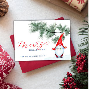 Cartes Pour Fêtes Annuelles Mignonne Joyeux Gnomes de Noël