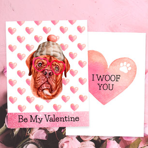 Cartes Pour Fêtes Annuelles Mignonne Mastiff français Je te maudit Chien Saint