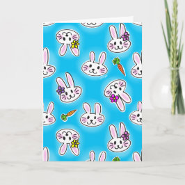 Cartes Pour Fêtes Annuelles Mignonne Motif lapin de Pâques