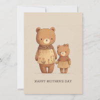 Mignons ours en peluche animés. Fête des mères