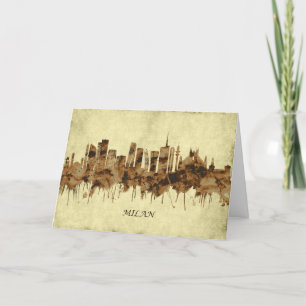 Cartes Pour Fêtes Annuelles Milan Italie Cityscape