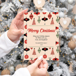 Cartes Pour Fêtes Annuelles Milieu du siècle Noël moderne