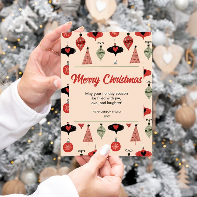 Cartes Pour Fêtes Annuelles Milieu du siècle Noël moderne (Créateur téléchargé)