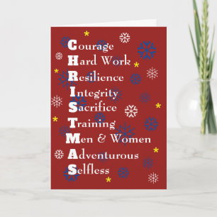 Cartes Pour Fêtes Annuelles Militaire États-Unis Personnalisable Joyeux Noël R