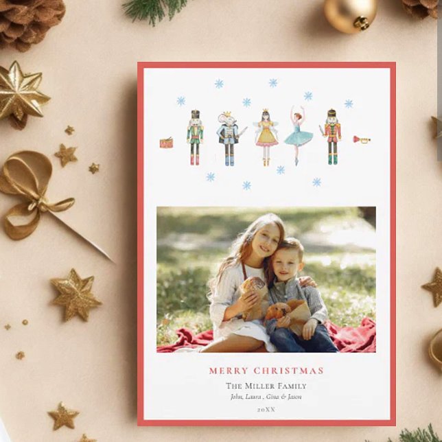Cartes Pour Fêtes Annuelles Militaires Casse-Noix mignons Photo Noël (Créateur téléchargé)