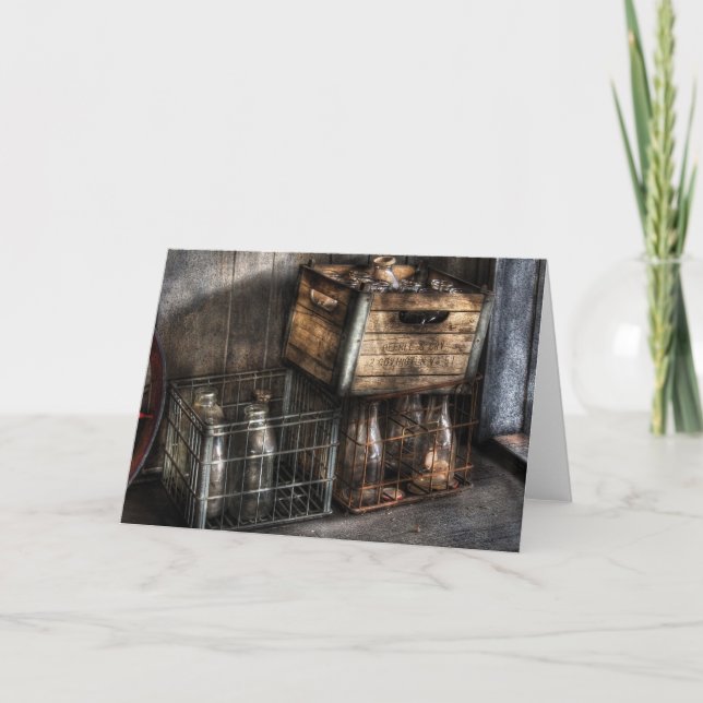 Cartes Pour Fêtes Annuelles Milkman - Bouteilles en boîtes (Devant)