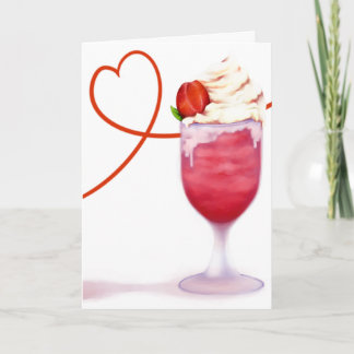 Cartes Pour Fêtes Annuelles Milkshake de Valentine
