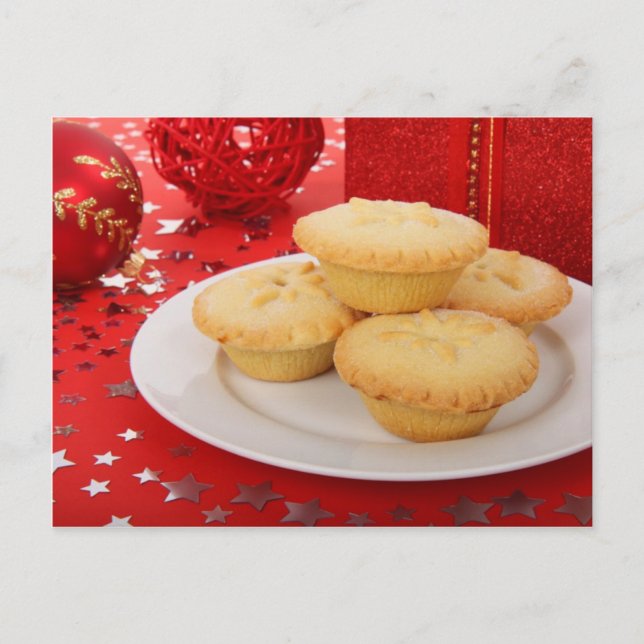 Cartes Pour Fêtes Annuelles Mince Pies à Noël (Devant)