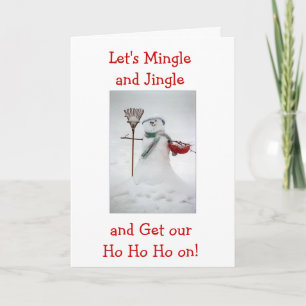 CARTES POUR FÊTES ANNUELLES MINGLE, JINGLE, HO HO HO ET PARTY JUSQU'À NOUVELLE