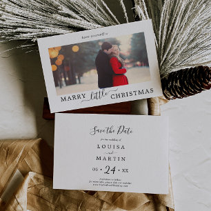 Cartes Pour Fêtes Annuelles Mini marié Petit Noël Sauvegarder la date