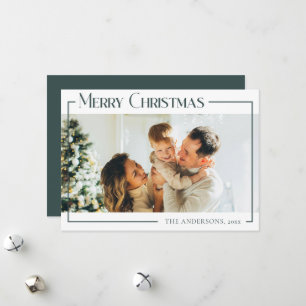 Cartes Pour Fêtes Annuelles Mini-moderne personnalisé photo de famille Noël