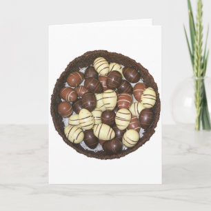 Cartes Pour Fêtes Annuelles Mini oeufs de Pâques dans le nid de chocolat