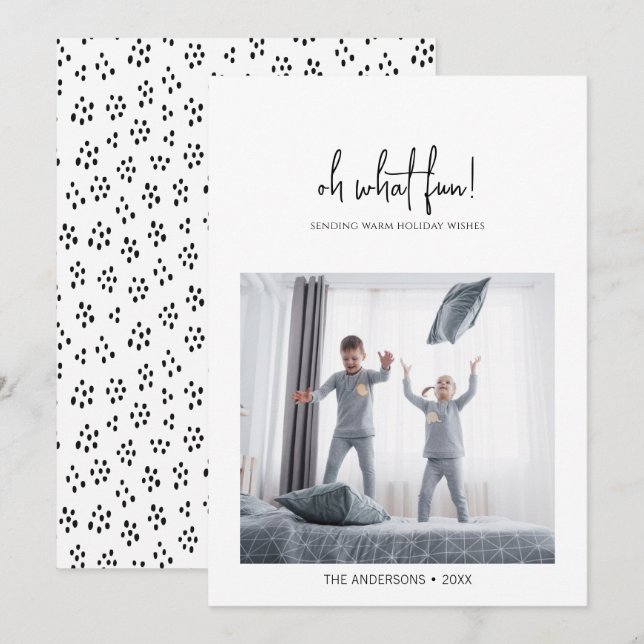 Cartes Pour Fêtes Annuelles Mini Oh Quel Noël Amusant (Devant / Derrière)