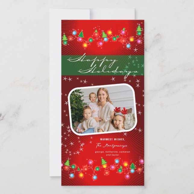 Cartes Pour Fêtes Annuelles Mini-ornements de Noël étincelants Photo Whimsical (Devant)