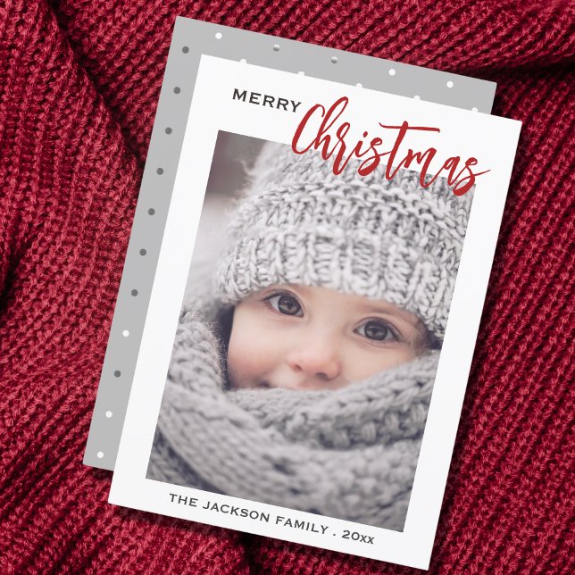 Cartes Pour Fêtes Annuelles Mini script photo Joyeux Noël (Créateur téléchargé)