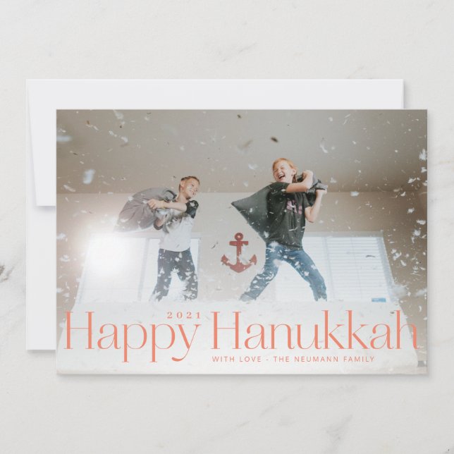 Cartes Pour Fêtes Annuelles Miniature de photos de Noël Hanoukka (Devant)