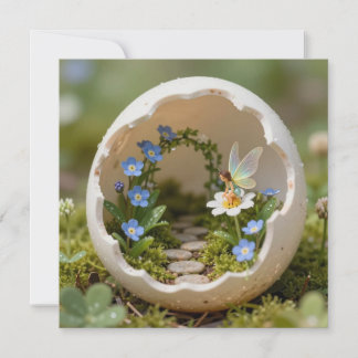 Cartes Pour Fêtes Annuelles Miniature Garden and Fairy Easter