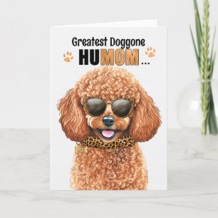 Cartes Pour Fêtes Annuelles Miniature Poodle Dog Greatest HuMOM Fête des Mères