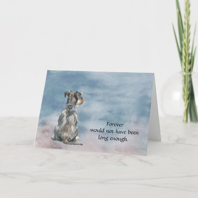 Cartes Pour Fêtes Annuelles Miniature Schnauzer Terrier Dog Sympathy Card (Devant)