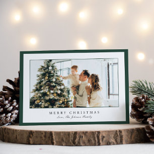 Cartes Pour Fêtes Annuelles Miniature verte photo Noël élégant