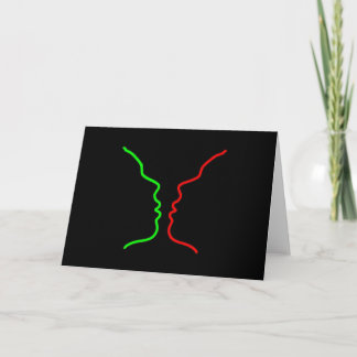 Cartes Pour Fêtes Annuelles Minimal Art - Sensuel MISS, Faisons un BAISE