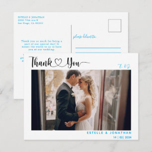 Cartes Pour Fêtes Annuelles Minimal Chic Calligraphie Élégante Merci