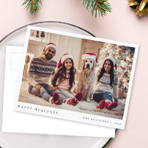 Cartes Pour Fêtes Annuelles Minimal Christmas Photo   Modern Family Portrait