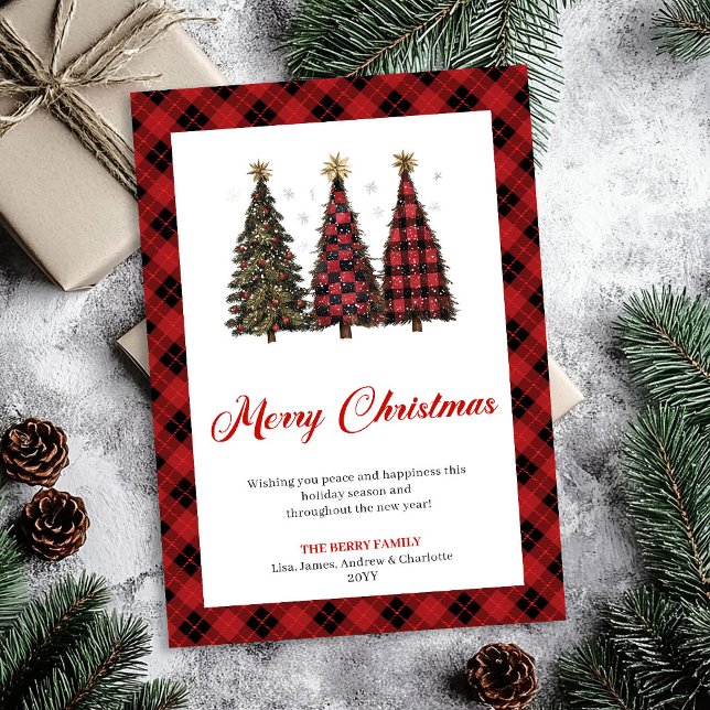 Cartes Pour Fêtes Annuelles Minimalist Leopard Print Christmas Tree Holiday  (Minimalist Leopard Print Christmas Tree Holiday Card)