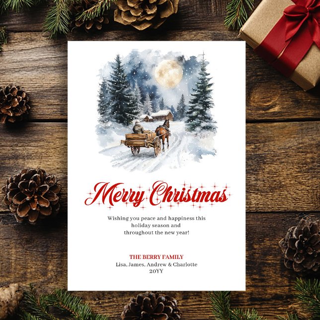 Cartes Pour Fêtes Annuelles Minimalist Winter Wonderland Greeting Card (Minimalist Winter Wonderland Greeting Card)