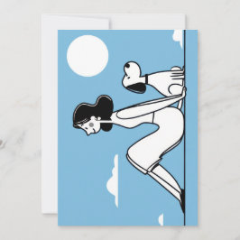 Cartes Pour Fêtes Annuelles Minimalist Woman and Dog Illustration