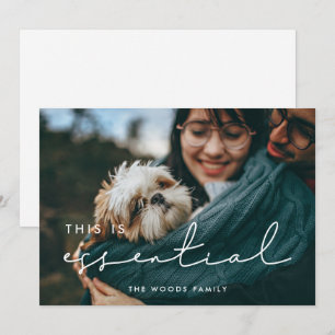 Cartes Pour Fêtes Annuelles Minimaliste Ceci est essentiel 2024 Photo
