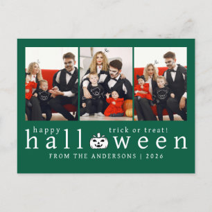 Cartes Pour Fêtes Annuelles Minimaliste moderne Éffrayant Happy Halloween 3 Ph