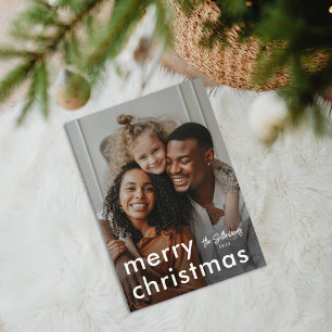 Cartes Pour Fêtes Annuelles Minimaliste Moderne Photo Religieux Noël