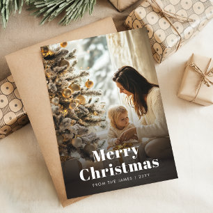 Cartes Pour Fêtes Annuelles minimaliste Noël moderne Famille élégante